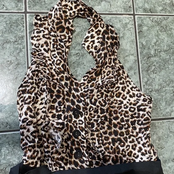 Beautiful Leopard Print Jumper size L - Picture 3 of 10